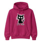 Crazy Scruffy Cat I'm Fine Slogan Graphic Unisex Hoodie