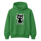 Crazy Scruffy Cat I'm Fine Slogan Graphic Unisex Hoodie