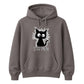 Crazy Scruffy Cat I'm Fine Slogan Graphic Unisex Hoodie