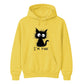 Crazy Scruffy Cat I'm Fine Slogan Graphic Unisex Hoodie