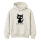 Crazy Scruffy Cat I'm Fine Slogan Graphic Unisex Hoodie
