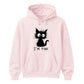 Crazy Scruffy Cat I'm Fine Slogan Graphic Unisex Hoodie
