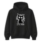 Crazy Scruffy Cat I'm Fine Slogan Graphic Unisex Hoodie
