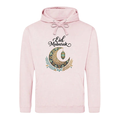 Crescent Moon & Lantern Eid Mubarak Printed Unisex Hoodie