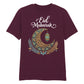 Crescent Moon & Lantern Eid Mubarak Printed Unisex T-Shirt