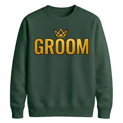 Crown Wedding Stag Groom Unisex Sweatshirt