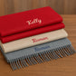 Personalised Embroidered Name Initial Scarf – Custom Woven Oversized Scarf, Perfect Christmas Gift