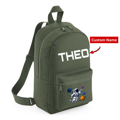 Personalised Astronaut Kids Backpack with Custom Name - Small Size
