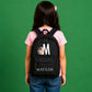 Bunny Kids Backpack with Custom Initial & Name - Large Size