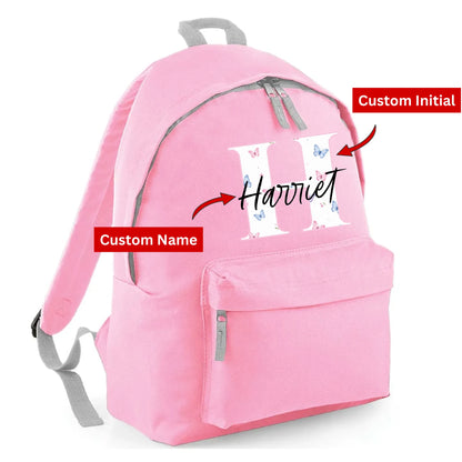 Custom Initial & Name Kids Backpack- Large Size