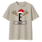Custom Christmas Reindeer Initial Christmas Oversized T-Shirt