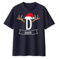 Custom Christmas Reindeer Initial Christmas Oversized T-Shirt