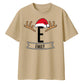 Custom Christmas Reindeer Initial Christmas Oversized T-Shirt
