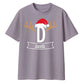 Custom Christmas Reindeer Initial Christmas Oversized T-Shirt
