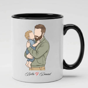 Custom Dad & Child Names Father's Day Printed Mug