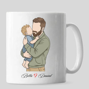 Custom Dad & Child Names Father's Day Printed Mug