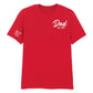 Custom Dad Est Names on Sleeve Fathers Day Printed Unisex T-Shirt