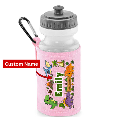 Personalised Dinosaur Kids Water Bottle with Custom Name