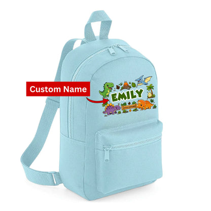 Personalised Dinosaur Kids Backpack with Custom Name - Small Size