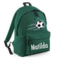 Personalised Football Kids Backpack with Custom Name - Large Size
