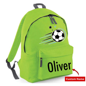 Personalised Football Kids Backpack with Custom Name - Large Size