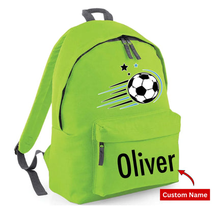 Personalised Football Kids Backpack with Custom Name - Large Size