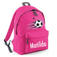 Personalised Football Kids Backpack with Custom Name - Large Size