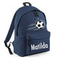 Personalised Football Kids Backpack with Custom Name - Large Size