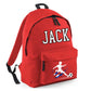 Personalised Football Player Kids Backpack with Custom Name - Large Size