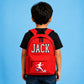 Personalised Football Player Kids Backpack with Custom Name - Large Size