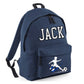 Personalised Football Player Kids Backpack with Custom Name - Large Size