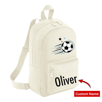 Personalised Football Kids Backpack with Custom Name - Small Size