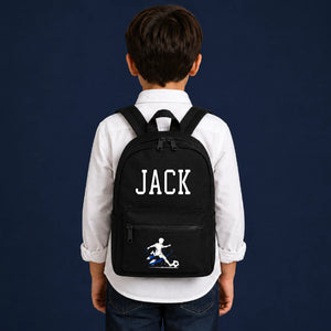 Personalised Football Player Kids Backpack with Custom Name - Small Size