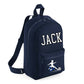 Personalised Football Player Kids Backpack with Custom Name - Small Size