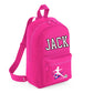 Personalised Football Player Kids Backpack with Custom Name - Small Size