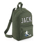 Personalised Football Player Kids Backpack with Custom Name - Small Size