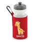 Cute Bear Design Kids Water Bottle with Custom Name