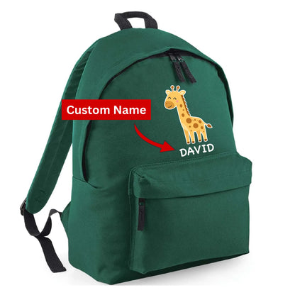 Cute Bear Design Kids Backpack with Custom Name Personalised Backpack - Large Size