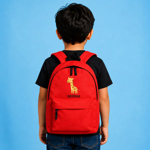 Cute Bear Design Kids Backpack with Custom Name Personalised Backpack - Large Size