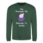 Custom Grandpa Pig Belongs Father Day Printed Unisex Sweatshirt