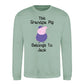 Custom Grandpa Pig Belongs Father Day Printed Unisex Sweatshirt