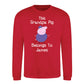 Custom Grandpa Pig Belongs Father Day Printed Unisex Sweatshirt
