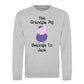 Custom Grandpa Pig Belongs Father Day Printed Unisex Sweatshirt