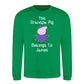 Custom Grandpa Pig Belongs Father Day Printed Unisex Sweatshirt