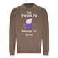 Custom Grandpa Pig Belongs Father Day Printed Unisex Sweatshirt