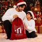 Custom Initial And Name Reindeer Antler Christmas Santa Sack