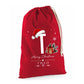 Custom Initial Name Santa Hat Christmas Santa Sack