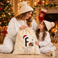 Custom Initial Name Santa Hat Christmas Santa Sack