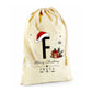 Custom Initial Name Santa Hat Christmas Santa Sack