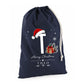 Custom Initial Name Santa Hat Christmas Santa Sack